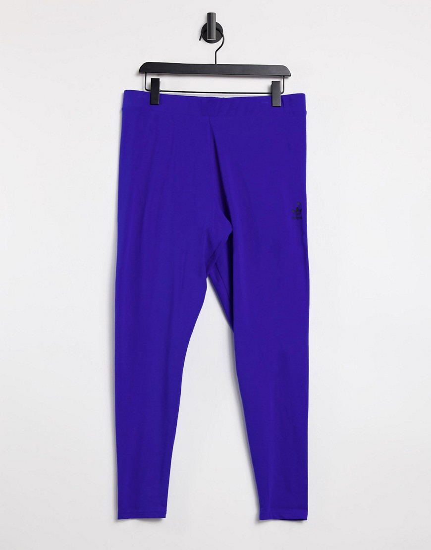 Adidas Originals Trefoil Essentials logo leggings in bold blue-Blues