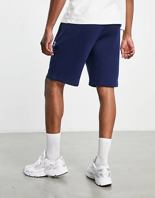 adidas Originals Trefoil Essentials logo shorts in navy | ASOS