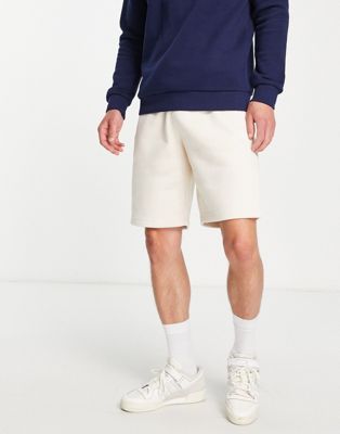 adidas Originals Trefoil Essentials logo shorts in off white - ASOS Price Checker