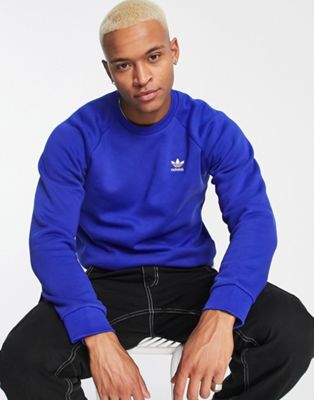 adidas Originals Trefoil Essentials logo sweatshirt in blue