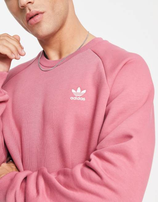 adidas Originals Trefoil Essentials logo sweatshirt in dusty pink