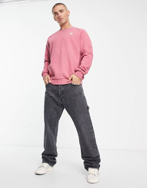 Adidas originals essentials sweatshirt in pin hot sale