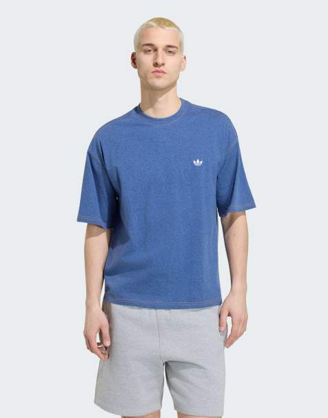adidas Originals - Trefoil Essentials - Meleret løstsiddende cropped T-shirt med trekløverlogo - view 1