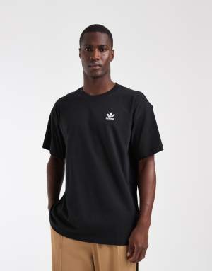 adidas Originals Trefoil Essentials oversized t-shirt in black