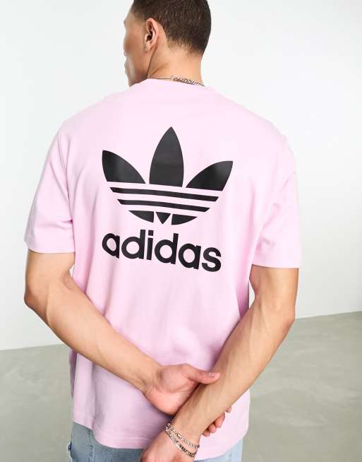 adidas Originals Trefoil Essentials small logo t shirt in pink