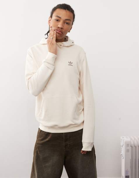 adidas Originals - Trefoil Essentials - Sweat à capuche en tissu éponge - Blanc - view 1