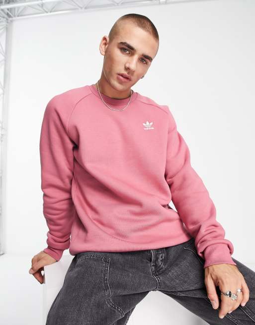 adidas Originals Trefoil Essentials Sweat avec logo Vieux rose