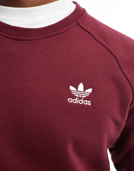 Adidas originals burgundy sweatshirt hotsell