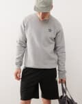 [adidas Originals] adidas Originals Trefoil Essentials sweatshirt in grey XS Medium grey heather