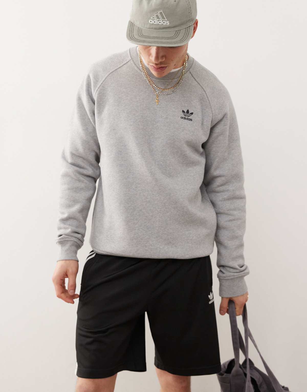 adidas Originals Trefoil Essentials sweatshirt in grey