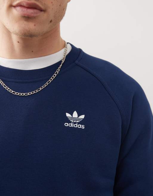 adidas Originals Trefoil Essentials sweatshirt in navy, 4 of 4