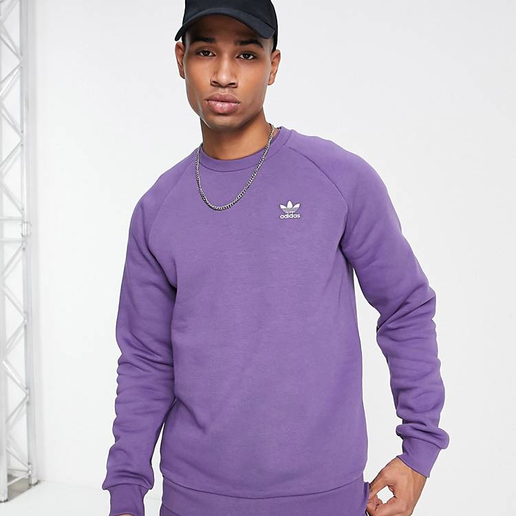 æg Barnlig Bekræftelse adidas Originals trefoil essentials sweatshirt in purple | ASOS