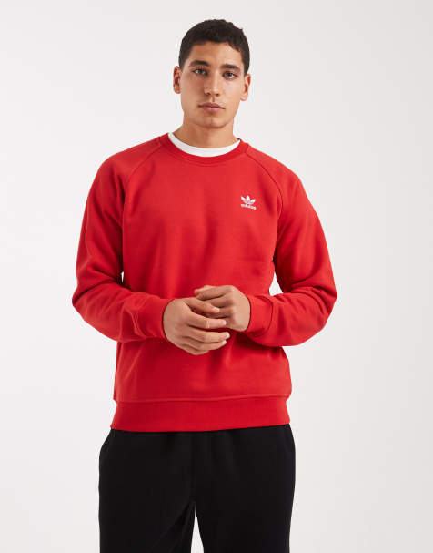 adidas Originals - Trefoil Essentials - Sweatshirt met ronde hals in rood - view 1