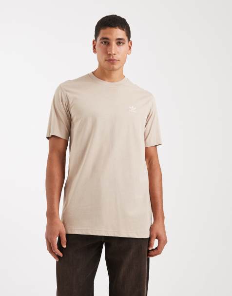 adidas Originals - Trefoil Essentials - T-shirt i lys kaki - view 1