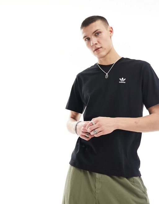 adidas Originals Trefoil Essentials t-shirt in black | ASOS