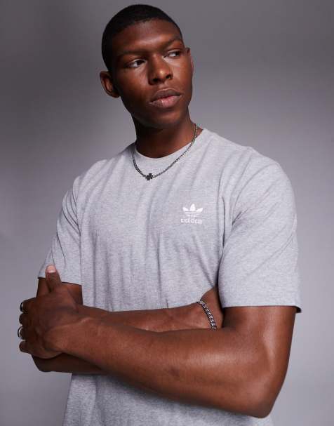 adidas Originals Trefoil Essentials t-shirt in grey - view 1