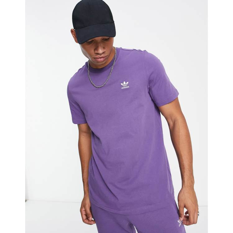 adidas Originals Trefoil Essentials T Shirt in Lila ASOS