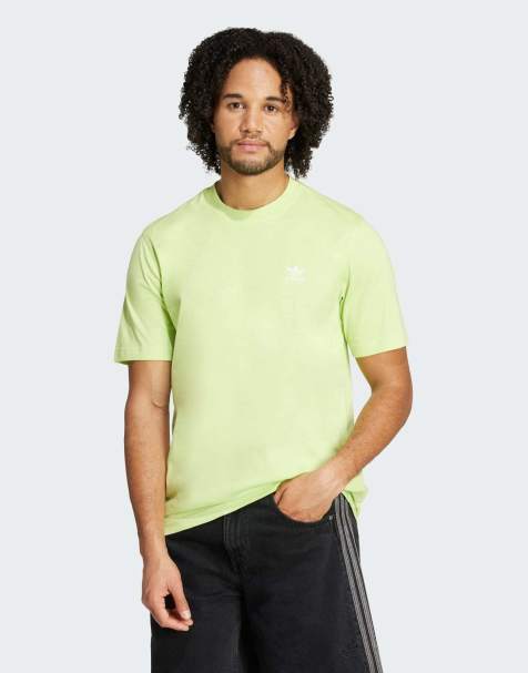 adidas Originals – Trefoil Essentials – T-Shirt in Pulse-Limette - view 1