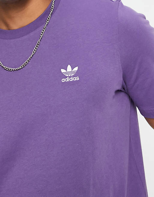 adidas Originals Trefoil Essentials t-shirt in purple | ASOS
