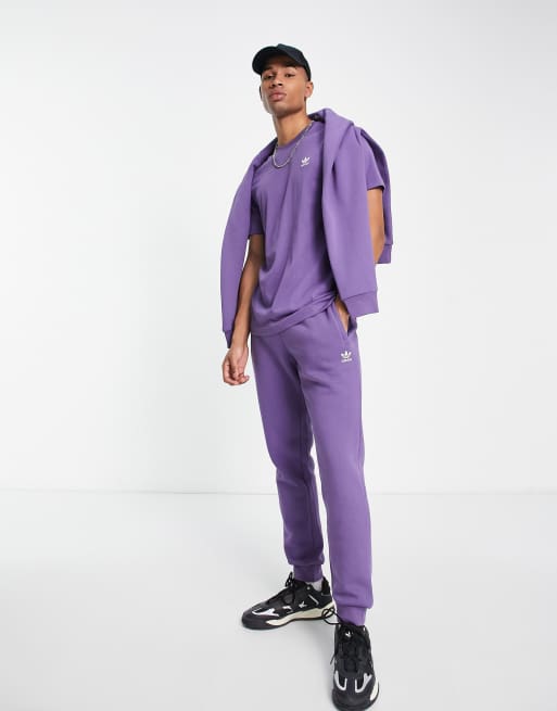 adidas Originals Trefoil Essentials t-shirt in ASOS | purple