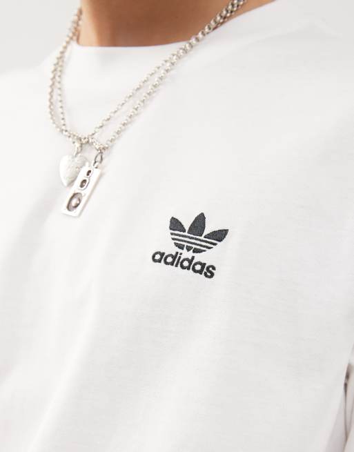 adidas Originals – Trefoil Essentials – T-Shirt in Weiß, 3 von 4