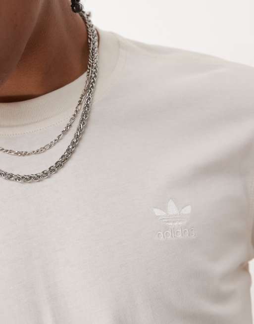 adidas Originals – Trefoil Essentials – T-Shirt in Wonder White/Weiß, 3 von 4