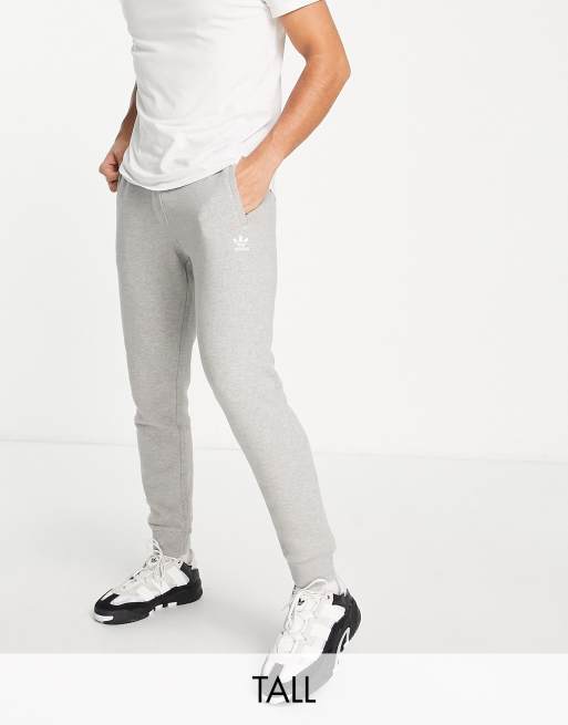 adidas Originals Trefoil Essentials Tall logo trackies in grey