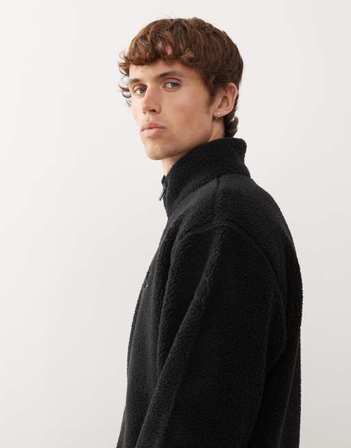 adidas Originals Trefoil essentials teddy fleece in black | ASOS