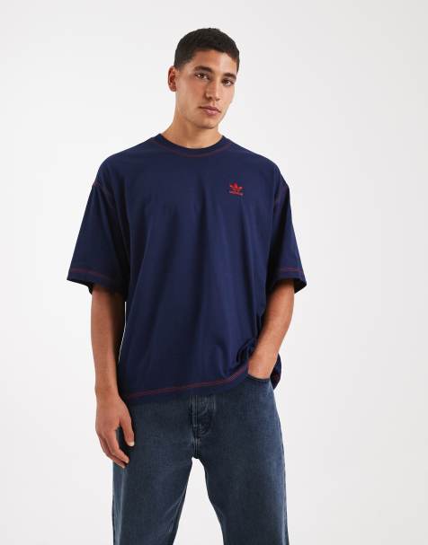 adidas Originals Trefoil essentials tee in blue - view 1