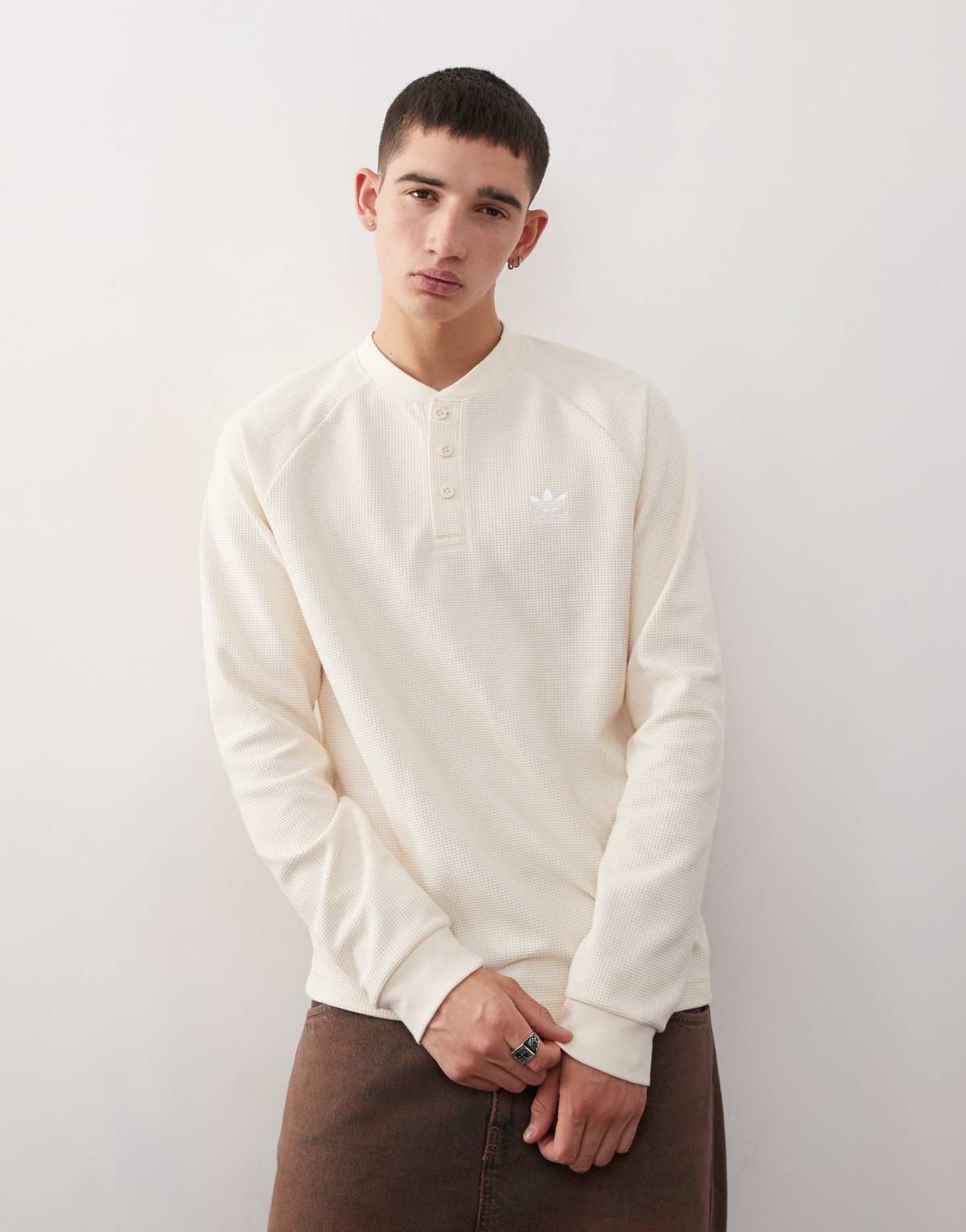 adidas Originals Trefoil essentials tee in wonder white