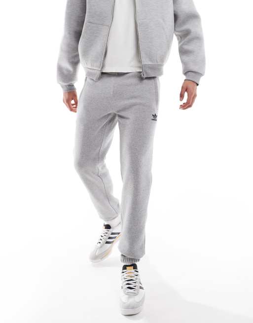 adidas Originals trefoil essentials trackies in grey ASOS