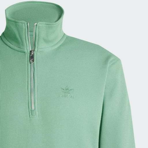 adidas Originals Trefoil essentials waffle 1/2 zip