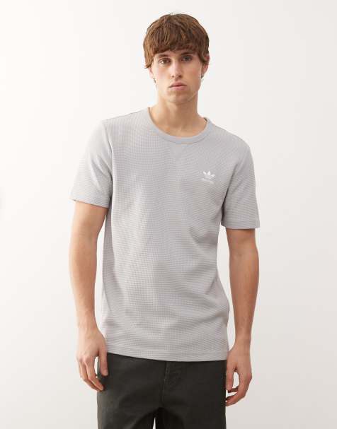 adidas Originals Trefoil essentials waffle tee in grey two - view 1