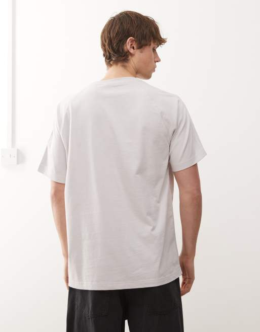adidas Originals Trefoil essentials waffle tee in light grey, 3 of 5