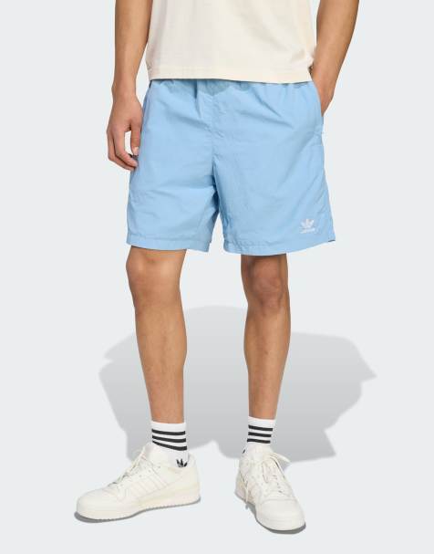 adidas Originals Trefoil essentials woven shorts in ash blue - view 1
