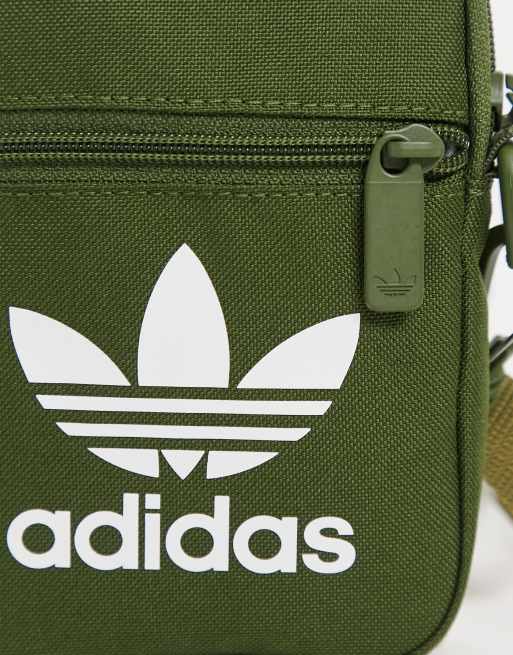 adidas Originals trefoil festival bag in khaki | ASOS