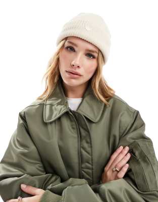 adidas Originals trefoil fisherman beanie in off white