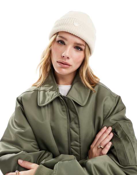 adidas Originals trefoil fisherman beanie in off white - view 1