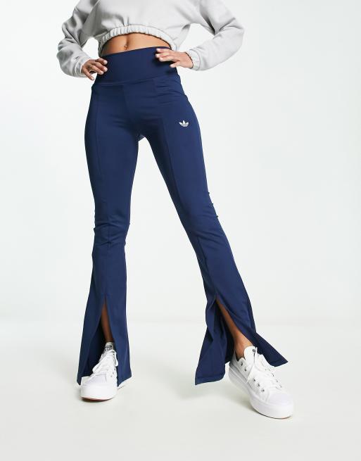 adidas Originals Trefoil flared pants in navy