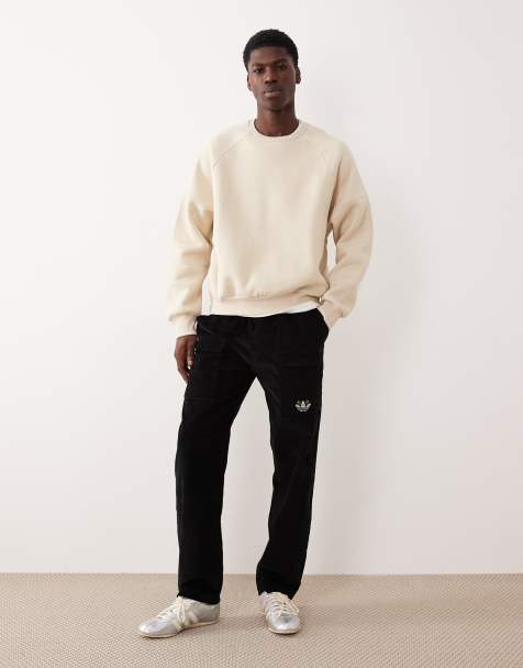 adidas Originals Trefoil graphic joggers in black