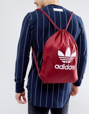 adidas Originals Trefoil Gym Bag In Red 