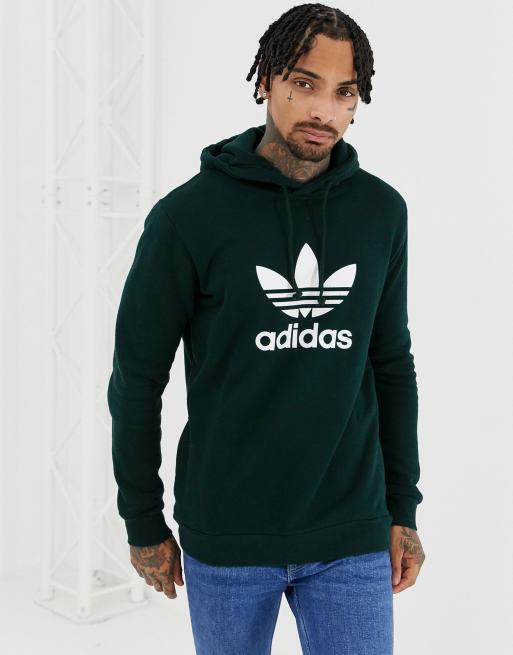 Adidas trefoil store hoodie green night