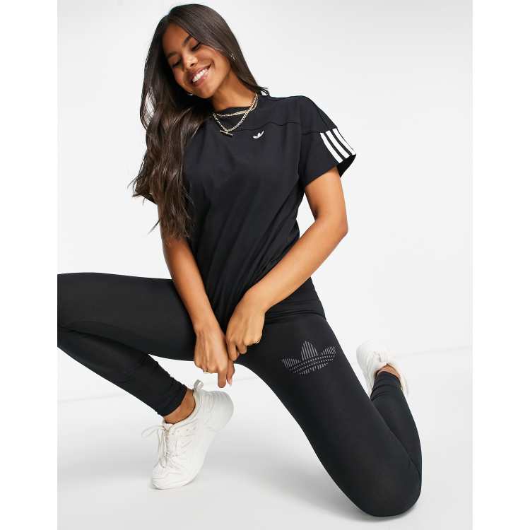 adidas Women's Trefoil Leggings, Black/Mini Logo, M at  Women's  Clothing store