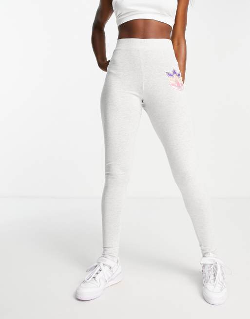 adidas Originals Trefoil leggings in gray