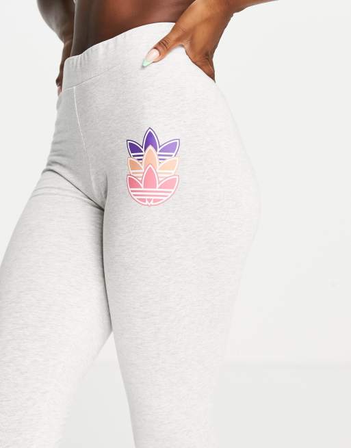 adidas Originals Trefoil leggings in gray