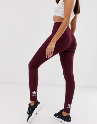 adidas maroon leggings