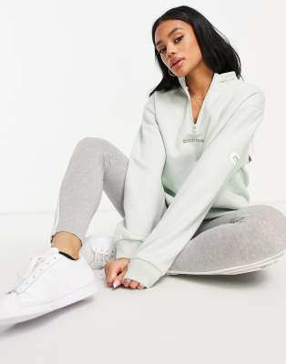 women's adidas originals repeat quarter-zip sweatshirt