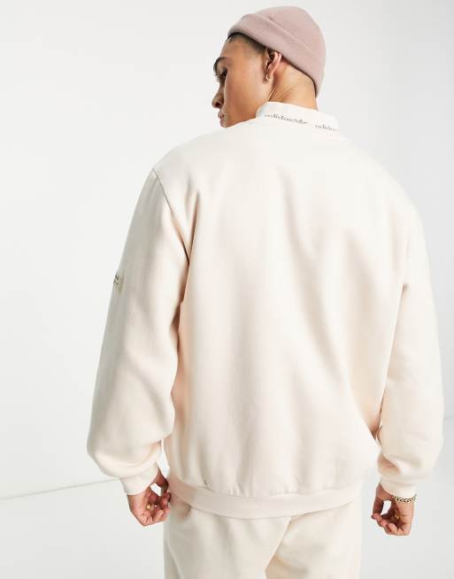 adidas Originals Trefoil Linear' half zip sweatshirt in
