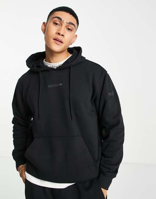 in Linear\' ASOS | hoodie with arm adidas black \'Trefoil Originals patch