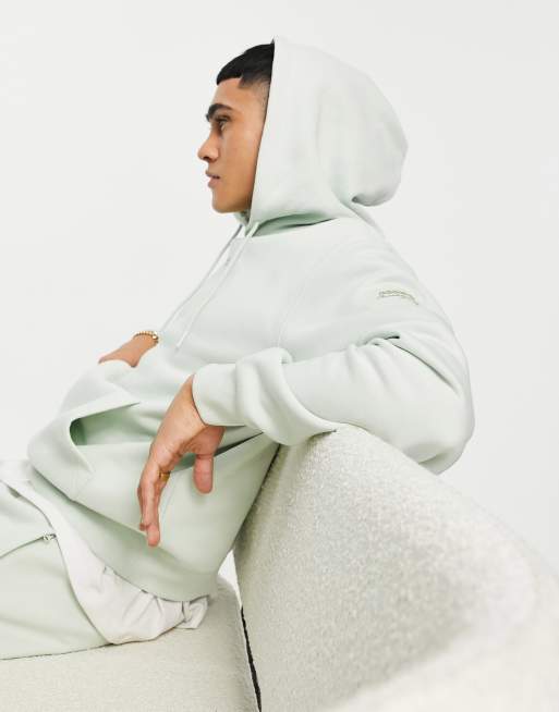adidas Originals Trefoil Linear Premium hoodie in linnengroen